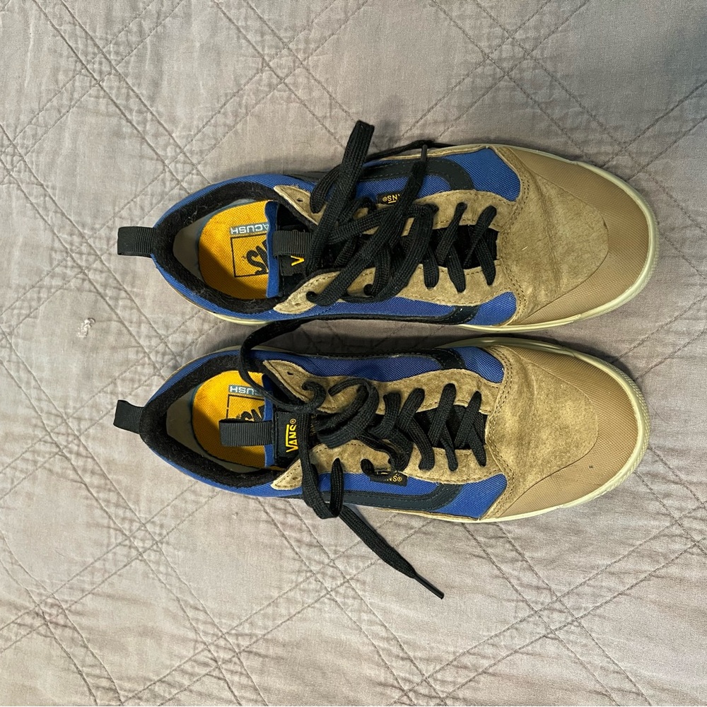 Vans Ultacus Blue and Tan Sneakers